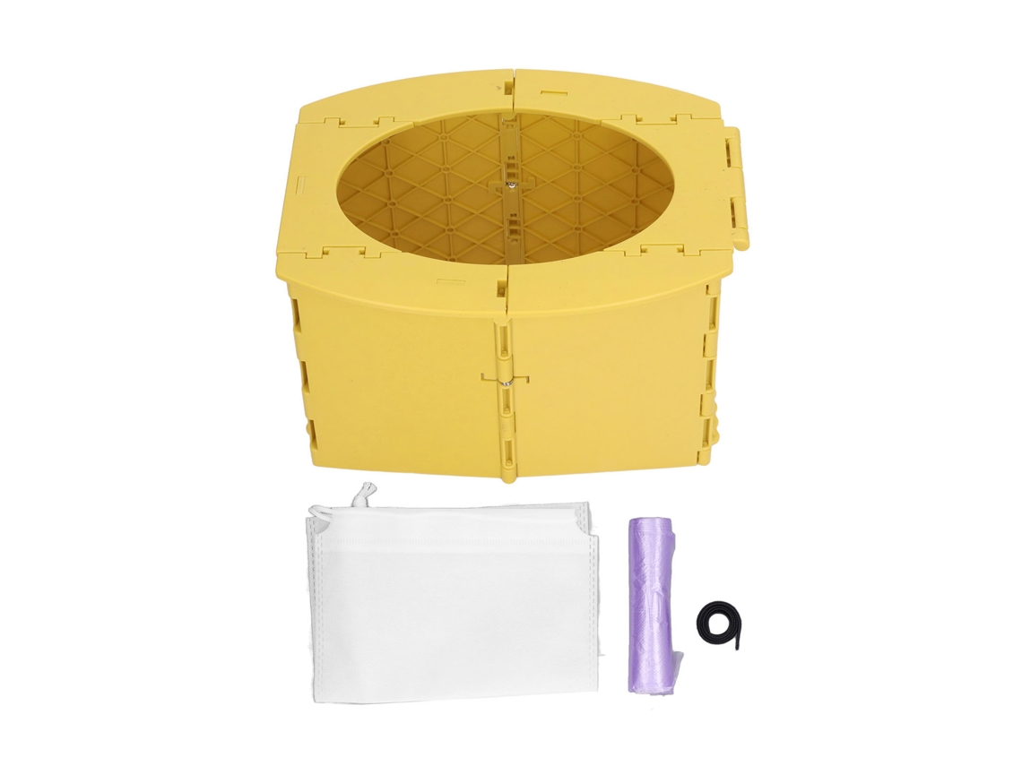 Mali sanitário Portátil para Bebê Toddler Dobrável Pp para Viagens Camping Motorista Amarelo