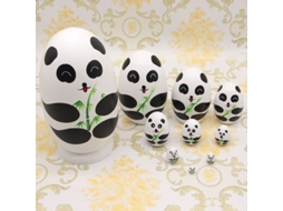 2026 juguete de Madera Apilable de Panda En Forma de Huevo, Muñecas Rusas, 10 Piezas, Regalo para Niños