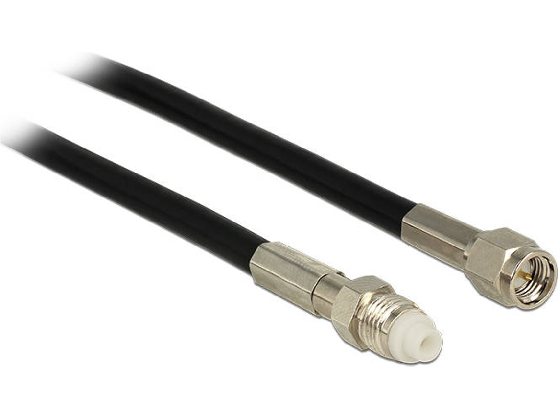 Cabo de Antena DELOCK (Coaxial - 15 m - Preto)