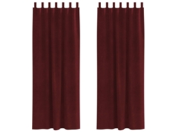 Maison Exclusive - Cortinas Opacas 2 Unid. Vinho Vermelho 140 X 245 Cm Veludo