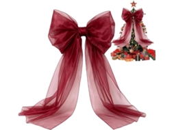 Enfeite De Natal Flexível Em Forma De Laço Para Topo De Árvore, 45 X 178 Cm