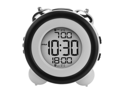 Despertador digital com visor de data e hora, alarme duplo, muito alto, ideal para quem tem sono pesado. Da8 Brilvibera
