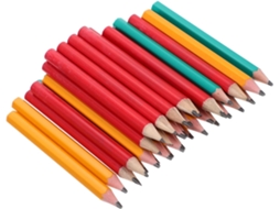 Pacote com 108 Lápis Curtos Alipis, Cor Aleatória, Plástico, Unidades, Material Escolar Prático, Design Simple