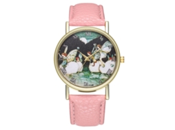 Relógio de pulso Zhoulianfa Moderno Rosa Quartz para Mulheres e Estudantes