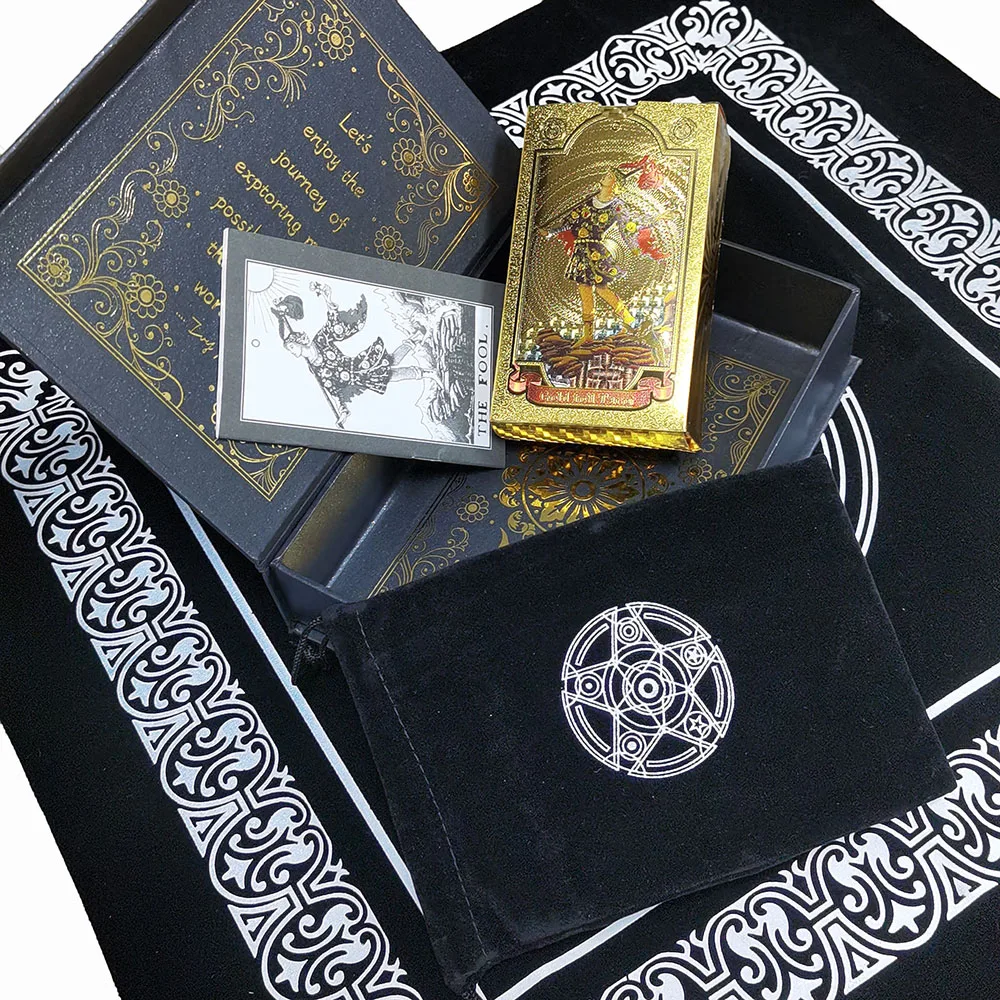 Cartas De Tarô, 12*7cm, Em Pvc Impermeável E Resistente Ao Desgaste, Para Jogos De Adivinhação Em Mesa.
