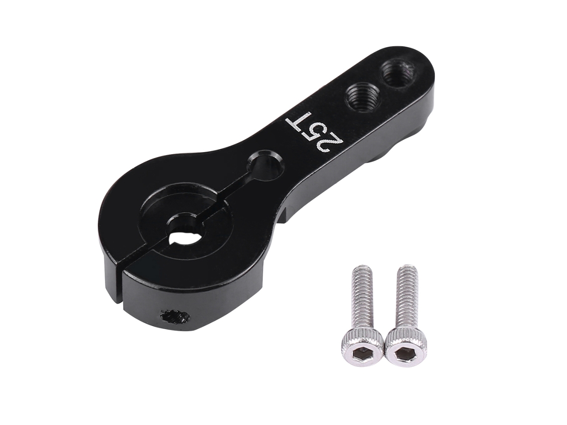 Mali braço Servo Horn 25t Dentes Ajustável 25mm para Futaba Ace Towerpro Mg Acessório Rc Preto