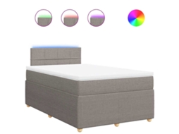 Box Spring Bed, Box Spring Beds Vidaxl Cinzento-acastanhado Tecido (120 X 190 Cm)