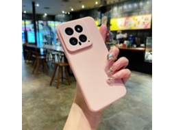 Capa Protetora Com Bordas Retas, Feita De Tpu Fosco E Com Orifícios Finos Para Proteção Contra Quedas.bordas Retas - Rosa, Moto G85 5g/moto S50neo