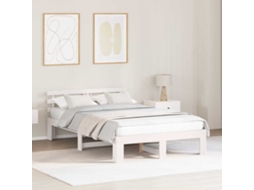 Vidaxl Estrutura da Cama com Cabeceira Branco 120 X 200 Cm