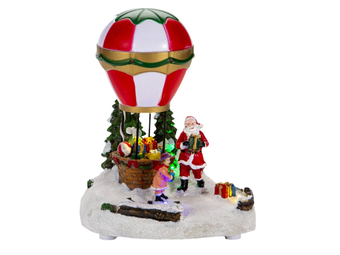 Decoração Mesa Natal com Led: Lanches, Carro e Balão Ar Quente