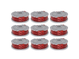 Conjunto De 9 Bobinas Para Cortadores De Grama Flymo Contour Xt E Contour 500xt, Modelo Fly047 510747890