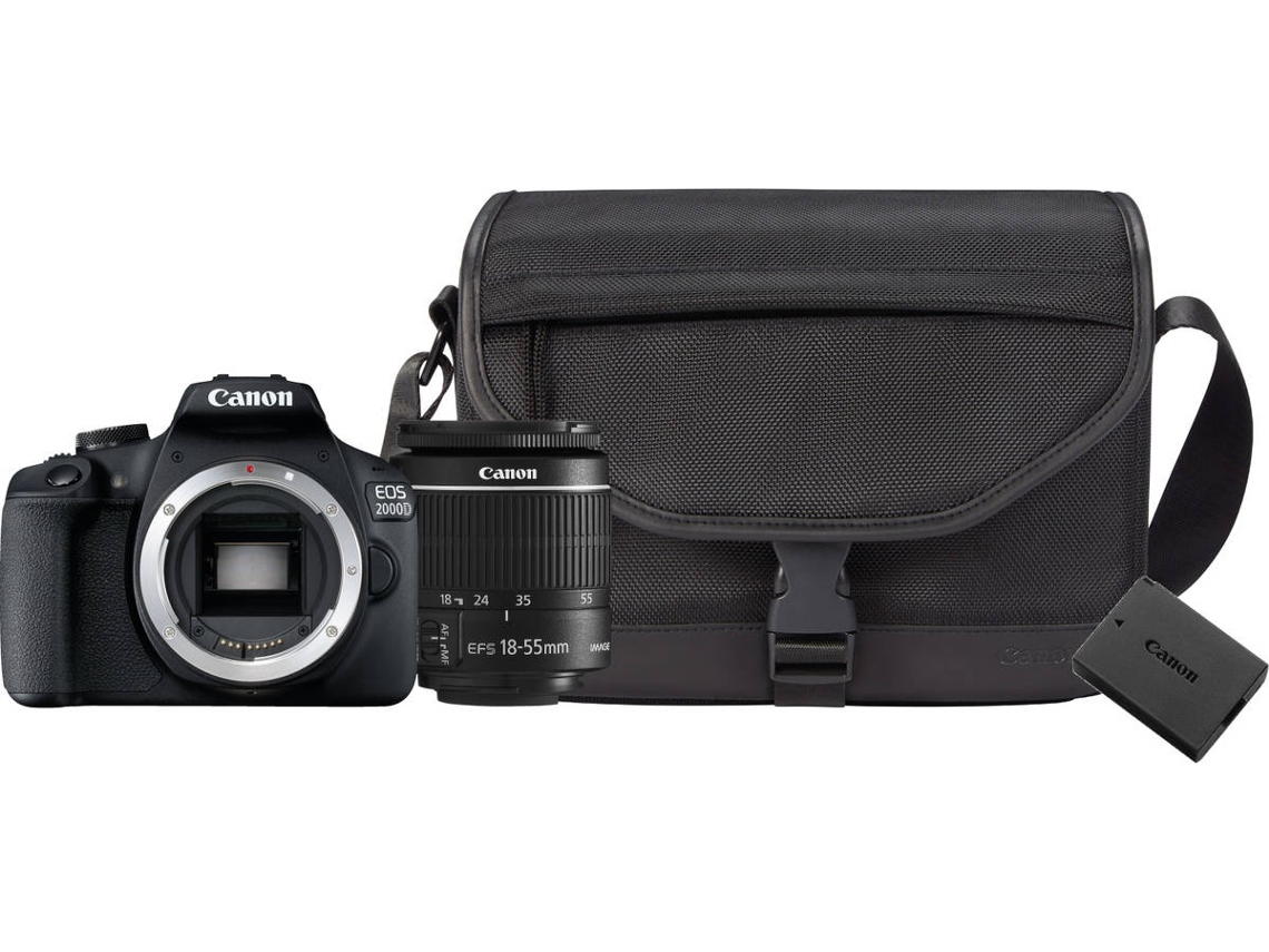 Kit Máquina Fotográfica CANON EOS 2000D + 18-55MM f/3.5-5.6 IS (APS-C)