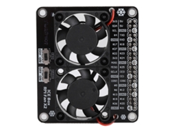 Mini Ventilador De Resfriamento Duplo Com Placa De Extensão Gpio Para Raspberry Pi 4b/3b+/3b/3a+