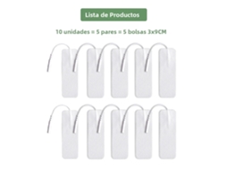 Almofadas de Eletrodo com Gel Condutor, Adequadas para Uso em Massageadores de Pulso e Acupuntura. MDUG (10 Unidades)