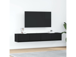 Vidaxl Móveis De Tv 2pcs 80x31x25,5cm Deriv. Madeira Carvalho Preto
