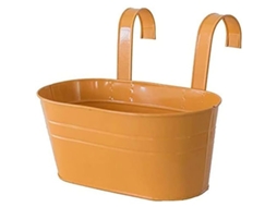 2026 macetas de Metal Colgantes com Gancho Desmontável, Jardim Ou Varanda 27x21x14,5 Cm Laranja