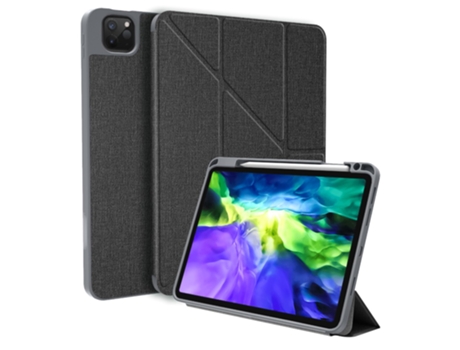 Capa Em Pu Despertar/suspensão Automático Com Suporte E Suporte Para Caneta, Preto Para O Seu Apple Ipad Pro 11 Pouces Mutural (2021/2020/2018)