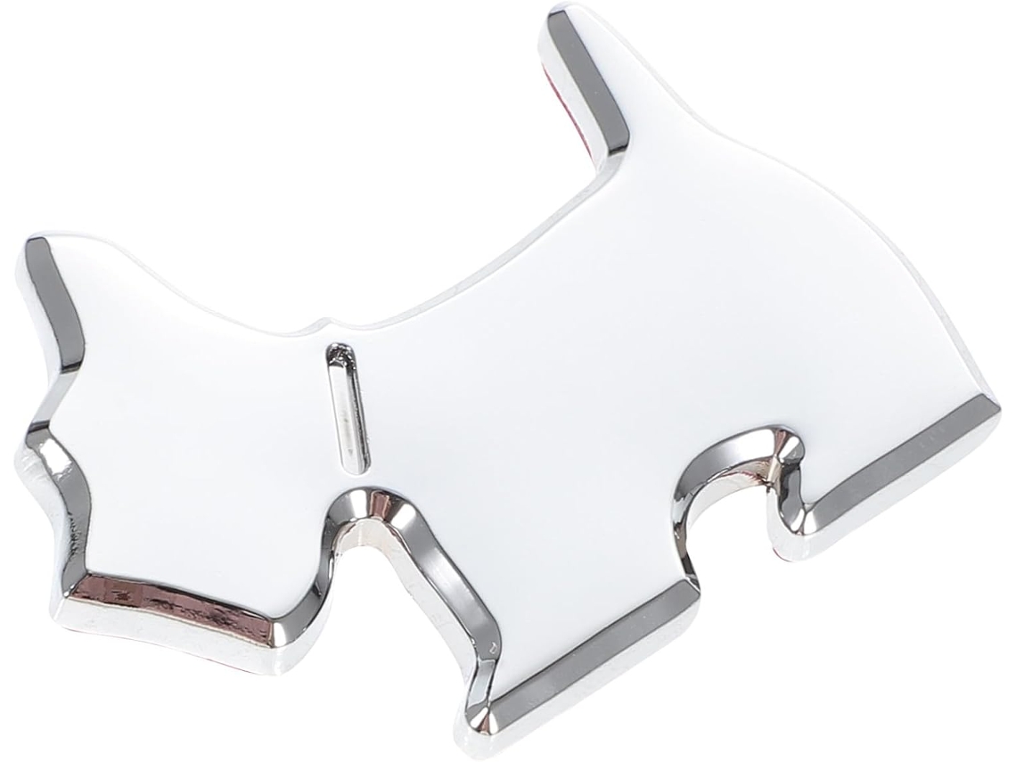 Adesivo 3d De Cachorro Em Metal Prateado Para Carro, Forte Aderência, Decoração.