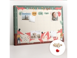 Painel De Cortiça Para Parede Planeador Semanal Infantil Para O Quarto Das Crianças Espelharte (100x70 Cm)
