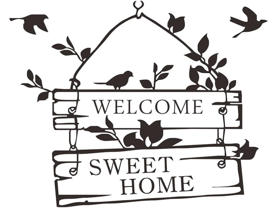 Adesivos De Parede Decorativos Em Pvc Preto, Impermeáveis E Removíveis.