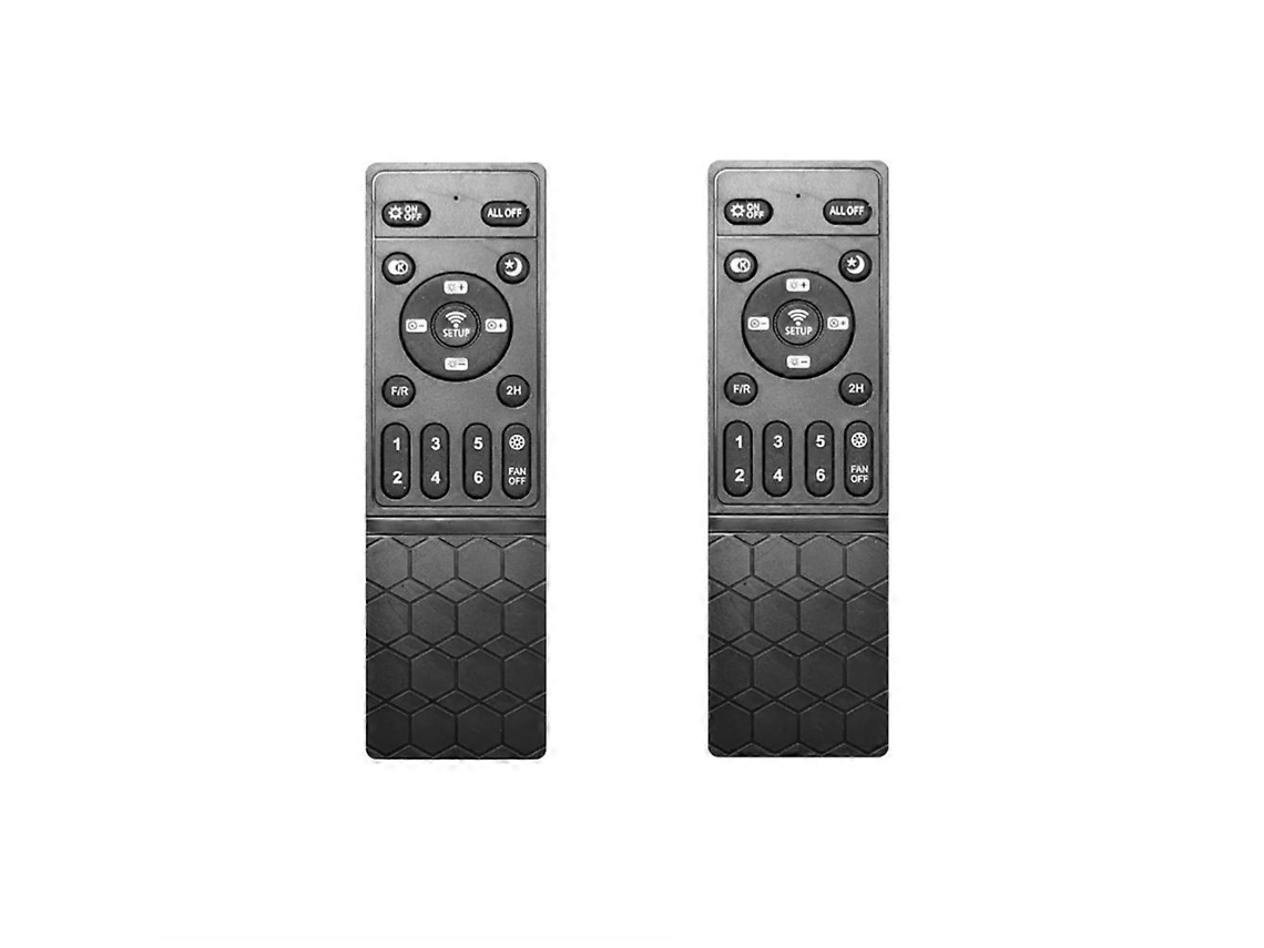 Conjunto de 2 controles remotos de substituição para ventilador de teto com 6 velocidades e temporizador para casa, quarto e sala de estar.