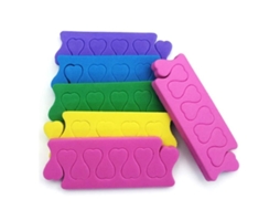 Separadores de Dedos de Pés em Espuma 12 Pares com Cores Variadas para Pedicure e Manicure