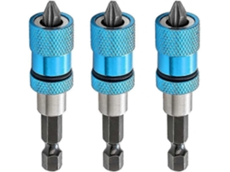 Suporte Magnético Ajustável para Bits de Chave de Fenda com Haste Hexagonal para Parafusos de Drywall ja AQUAFORGE (4 Peças)