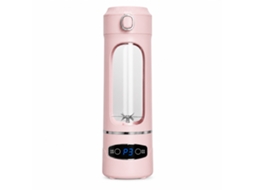 Liquidificador Portátil Recarregável Rosa, Copo Para Sumos E Triturar Gelo, 12 Lâminas, Para Casa E Exterior
