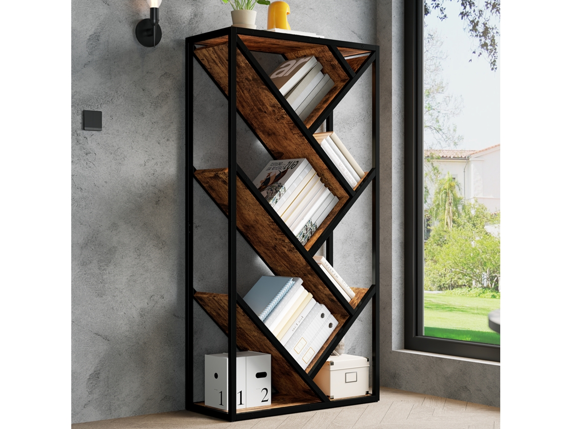 Estante Árvore 80x35x160cm 8 Prateleiras para Canto BRAVENTO