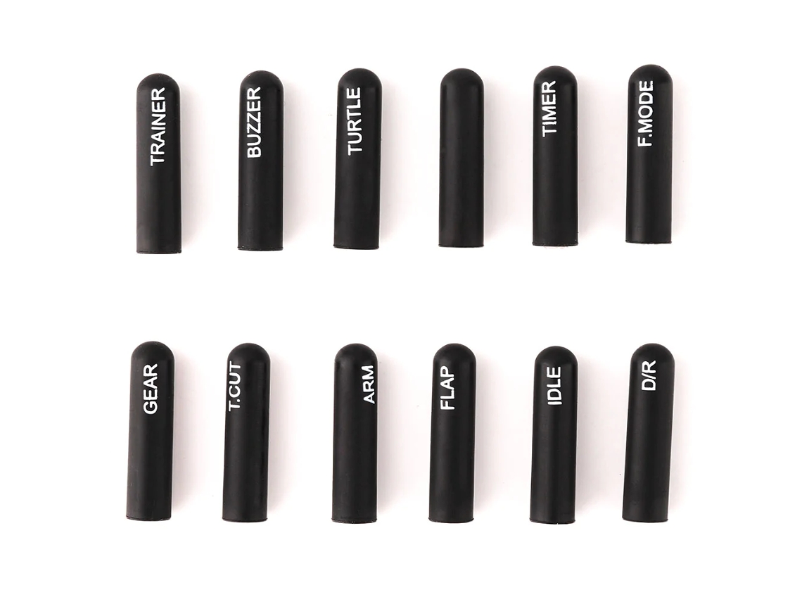 Kit 12 Capas Silicone Interruptores Radiomaster Curtas/longas para Tx16s Tx12 Zorror Jumper Flysky MDUG
