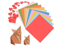 2026 papel de Origami Cuadrado Artesanal 10 Cores 100 Folhas 15cm de Duas Faces para Artesanato Crianças Adultos