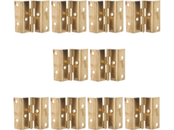 Conjunto de 10 Dobradiças Douradas para Portas, Armários e Mesas. SFUSHOS