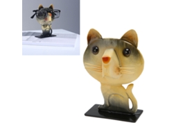 Suporte para Óculos em Formato de Gato de Desenho Animado, Suporte Inovador e Fofo Feito À Mão AQUAFORGE