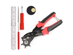 Alicate Perforador Manual De Cinturón Giratorio Multifuncional Com 6 Tamanhos De Furos Para Couro E Plástico
