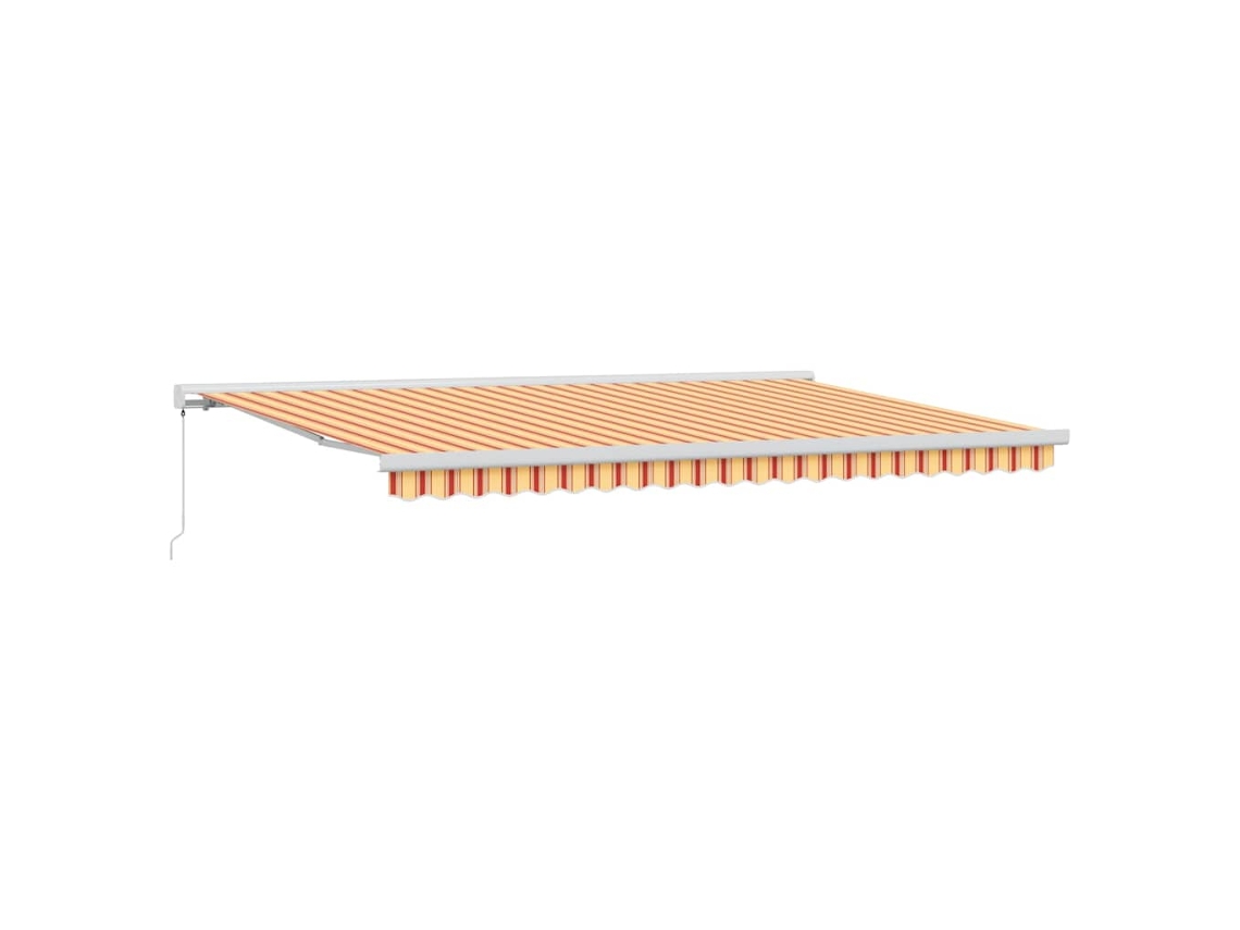 Toldo retrátil VIDAXL Amarelo Tecido (500x300 cm)