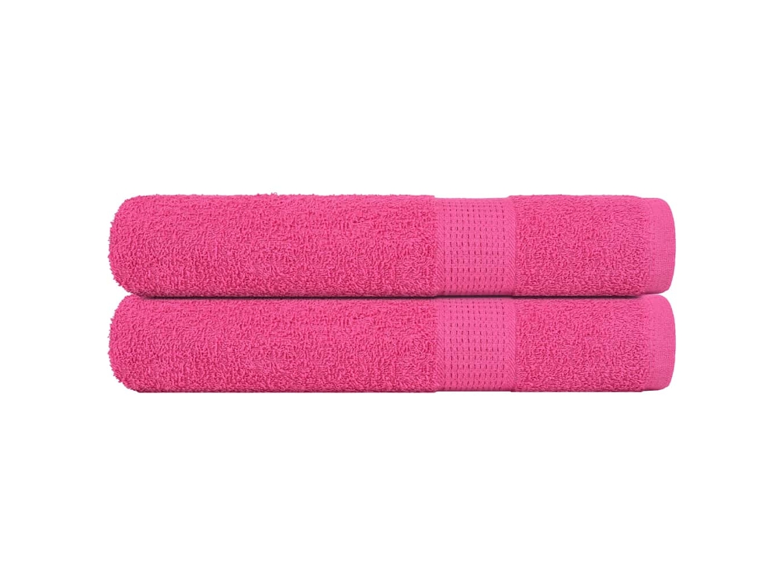 Vidaxl Toalhas De Sauna Frogn 2 Pcs 80x200 Cm 360 G/m² Rosa