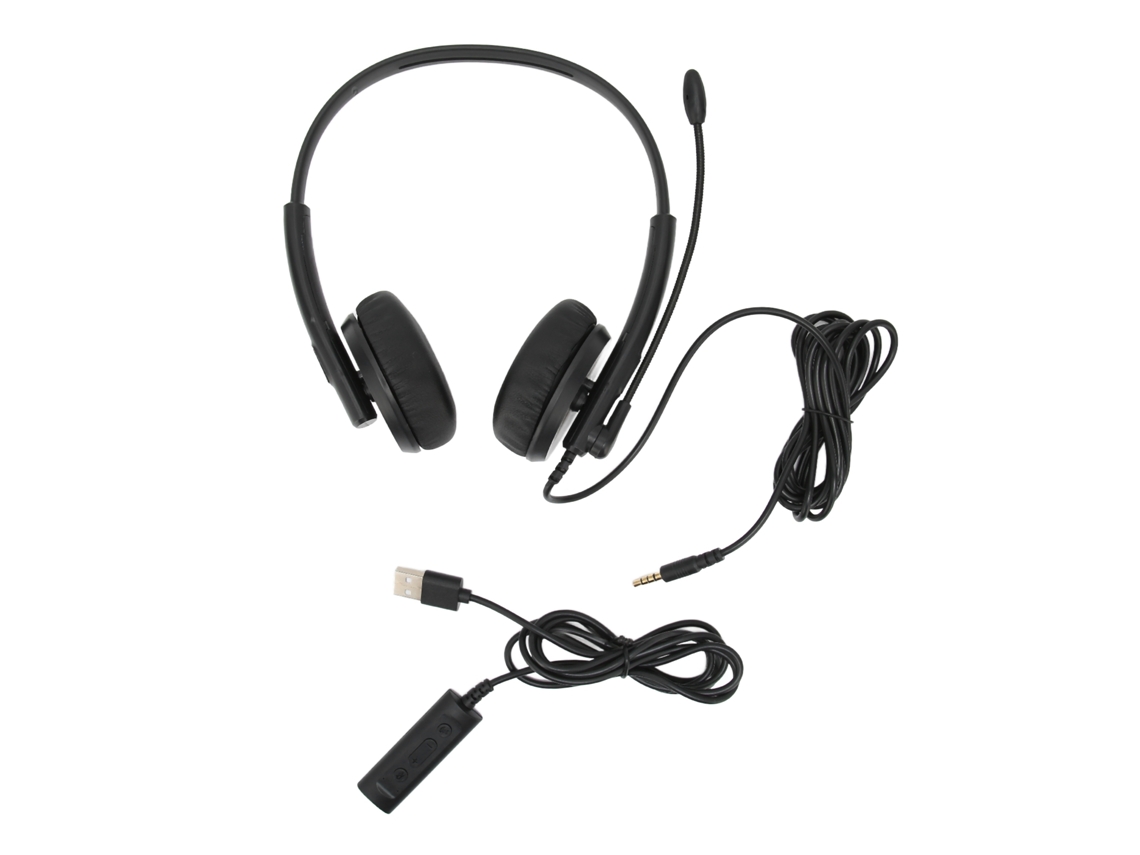 Auriculares USB XD1000 con micrófono y reducción de ruido para centros de llamadas, atención al cliente, Skype y seminarios | S/MARCA