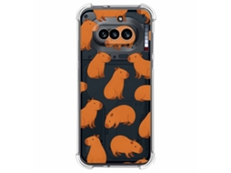 Capa Tumundosmartphone Transparente De Silicone À Prova De Choque Para Nothing Phone 4a 5g Com Estampa De Capivara 2 Desenhos