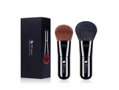 Pincel profissional para base, pincel preto para pó facial com estojo, Ducare Essential Beauty Tools