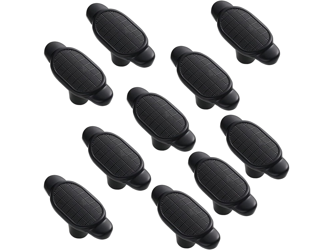 Conjunto De 10 Puxadores Gaveta Em Formato Tartaruga, Pretos, Para Armários, Portas E Móveis De Cozinha Puxadores Metal