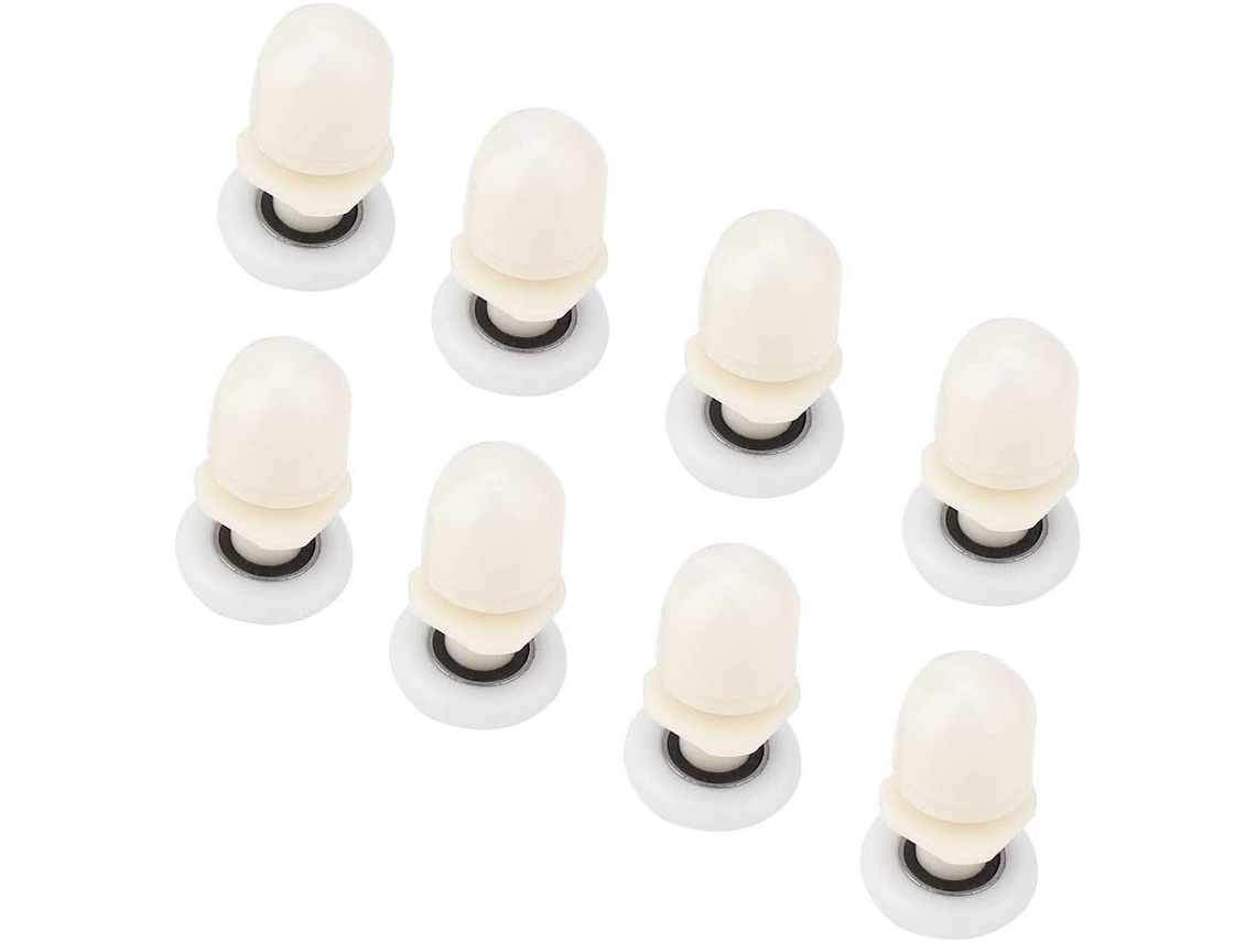 Conjunto De 8 Roletes Plástico Para Porta Correr, Com Suave E À Prova