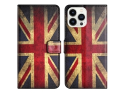 Capa Em Couro Pu Para Apple Iphone 16 Pro Max - União Jack