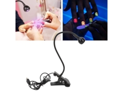 (preto) Mini Lâmpada Uv - - Ajustável 360° - Secador De Unhas - Multifuncional - Preto