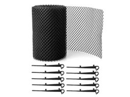 Protector de Canalones de 6m Guardacubos Antihojas Resistente Al Clima Con 10 Clips de Montaje