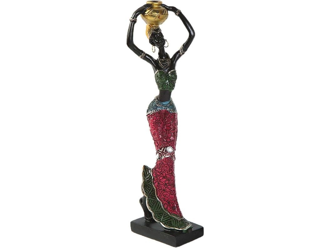 Estatua De Mujer Africana Escultura De Figura Tribal Arte Africano Decoración Para Mesa Regalo Coleccionable