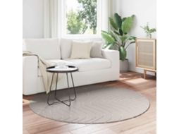 Vidaxl Tapete Para Uso Interno E Externo Palmeras Creme Ø 120 Cm