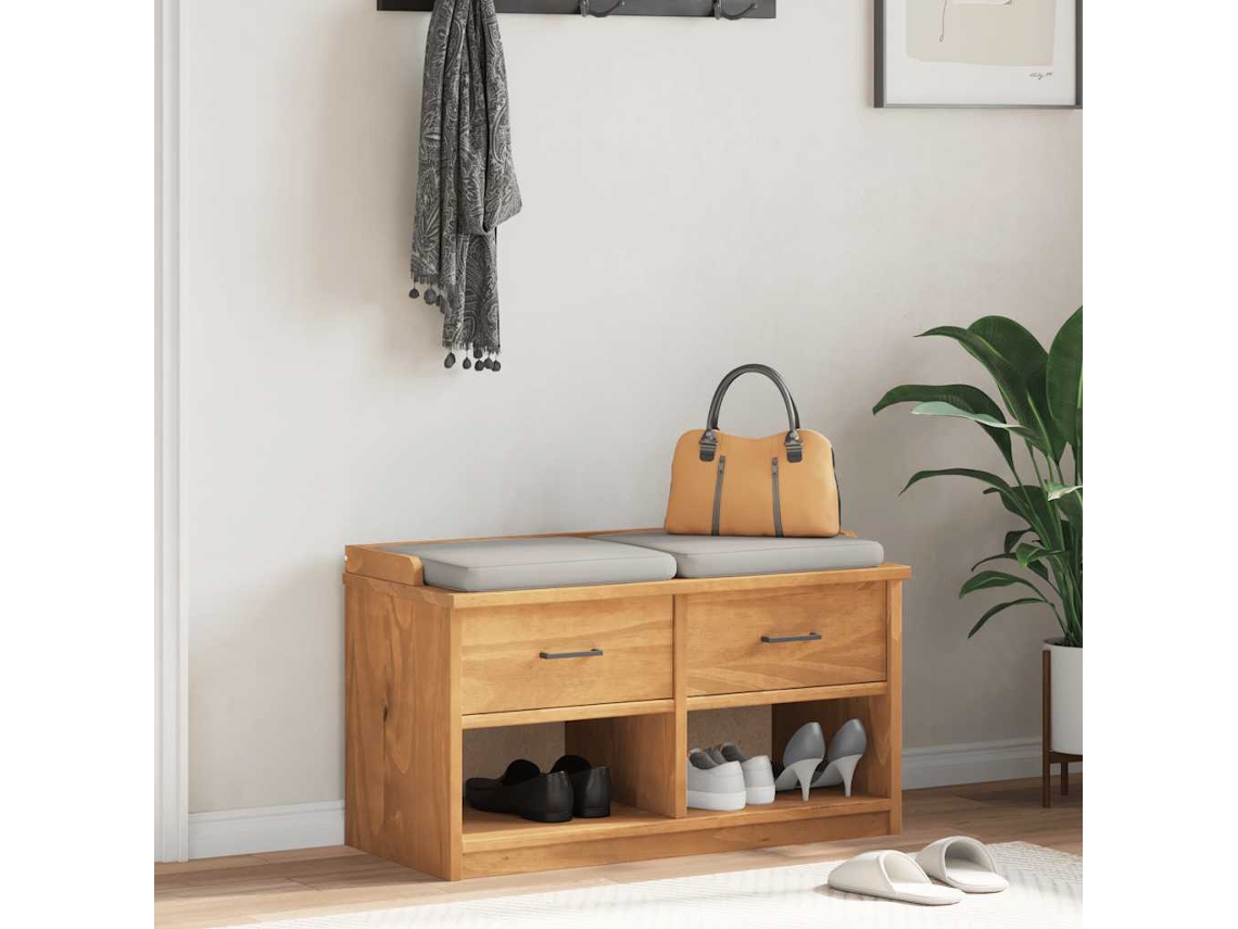 Vidaxl Banco De Entrada Sandnes 87x40x50 Cm Pinho Maciço
