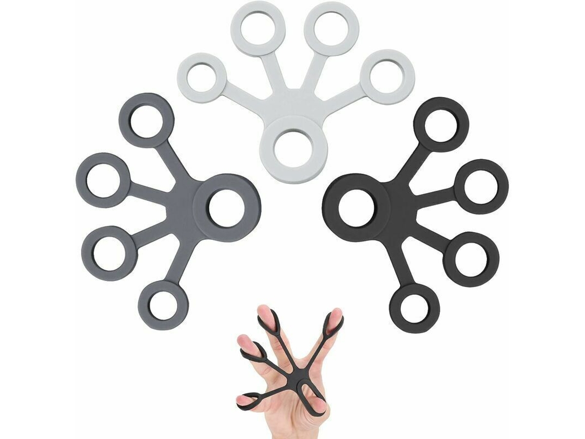 Exercitador de Dedos e Mãos 3 Unidades Silicone AQUAFORGE