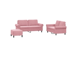 Sofa Set, Sofa Sets Vidaxl Cor-de-rosa Veludo (n/a)