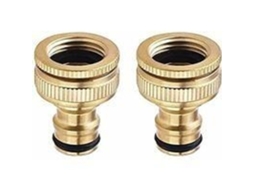 Conector Para Mangueira, 2 Unidades, Em Latão, Para Sistemas De Rega, Depósitos E Tubagens Exteriores